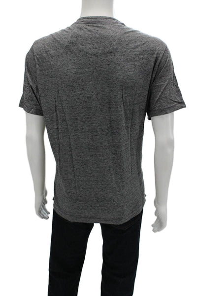 Robert Graham Mens T-Shirt Dark Gray V-Neck Short Sleeve Size L