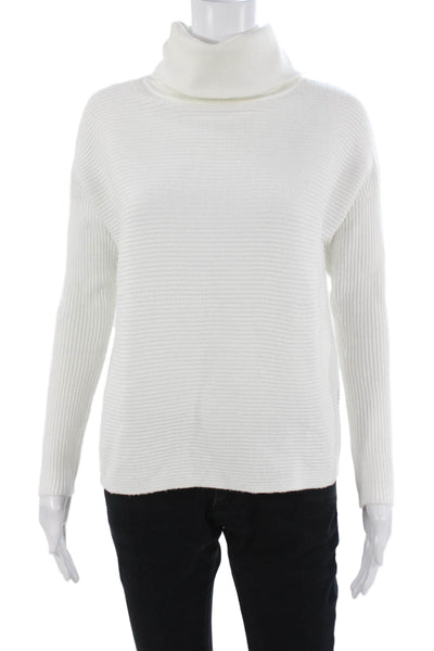 L'Agence Unisex White Turtleneck Pullover Sweater Long Sleeve Size XS