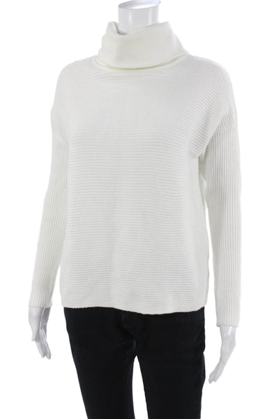 L'Agence Unisex White Turtleneck Pullover Sweater Long Sleeve Size XS