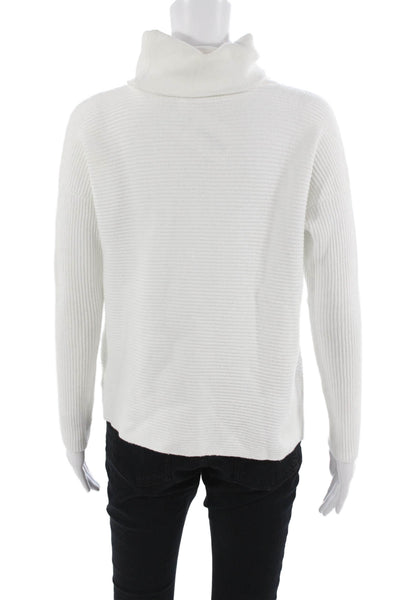 L'Agence Unisex White Turtleneck Pullover Sweater Long Sleeve Size XS