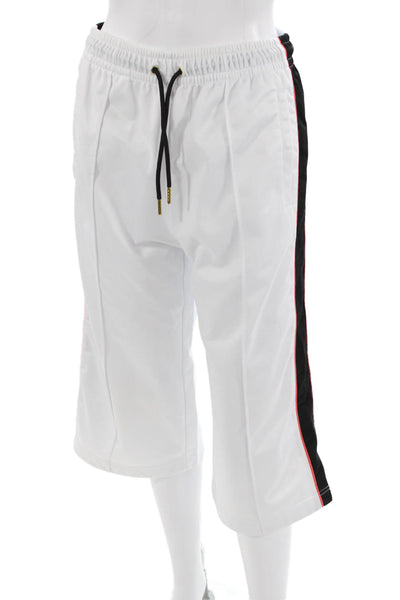 PE Nation Womens Drawstring Side Striped Pleated Active Pants White Size XS