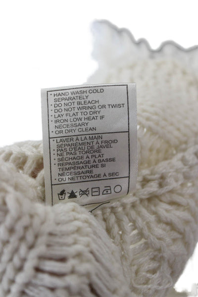 BB Dakota Unisex Beige Mock Neck Pullover Sweater Boho Size L