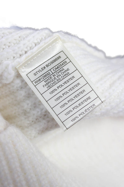 Steve Madden Unisex Pullover White Crewneck Short Sleeve Polyester Size M