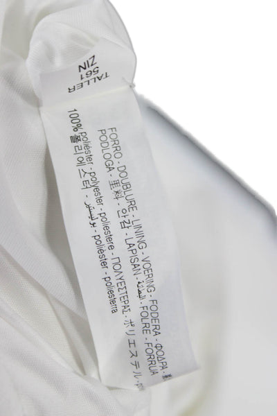 Zara Women Bodycon Mini Dress White Zip 100% Polyester Size S