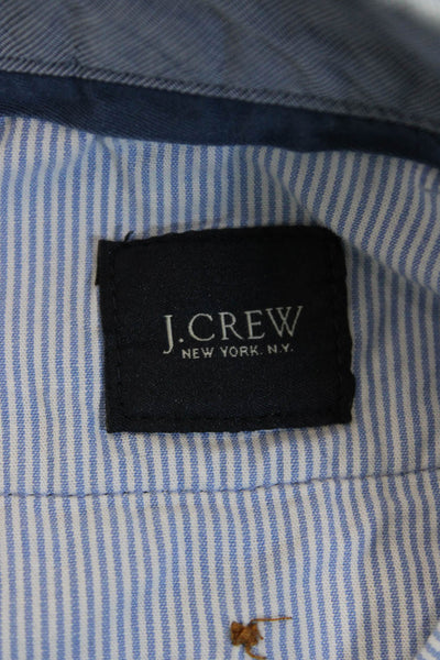 J Crew Mens Chino Shorts Light Blue Cotton Button Size 33