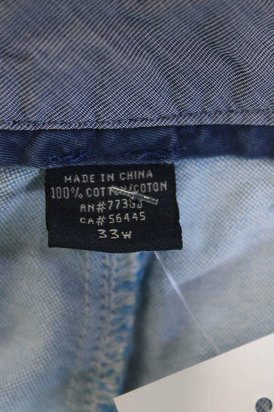 J Crew Mens Chino Shorts Light Blue Cotton Button Size 33