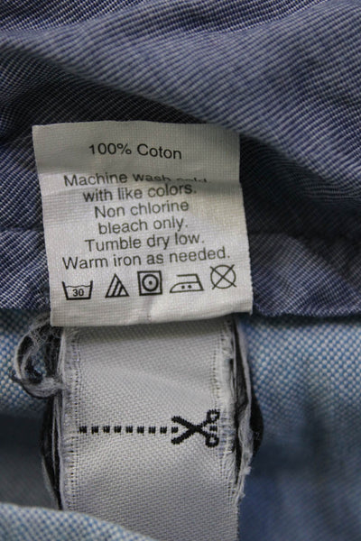 J Crew Mens Chino Shorts Light Blue Cotton Button Size 33