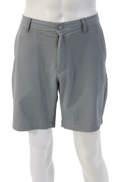 Bonobos Men Chino Shorts Gray Cotton Button Fly Size 35