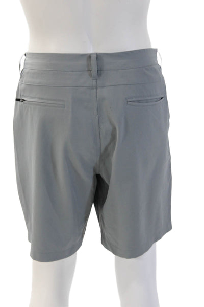 Bonobos Men Chino Shorts Gray Cotton Button Fly Size 35