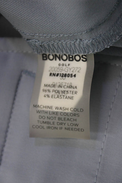 Bonobos Men Chino Shorts Gray Cotton Button Fly Size 35