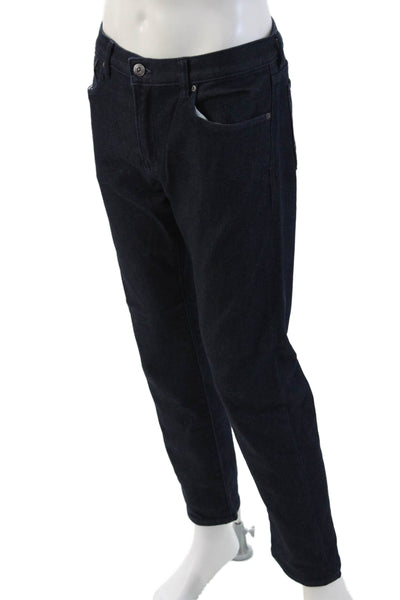 Banana Republic Mens Straight Jeans Dark Blue Cotton Blend Size 33