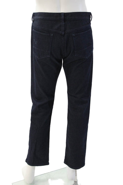 Banana Republic Mens Straight Jeans Dark Blue Cotton Blend Size 33