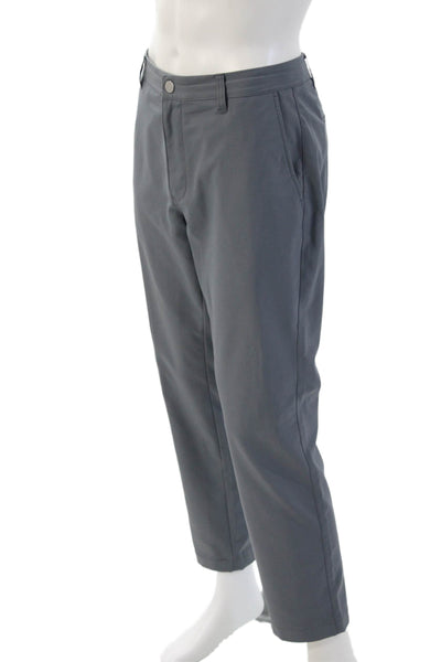 Bonobos Mens Chino Dress Pants Gray 100% Polyester Solid Fall Size 35