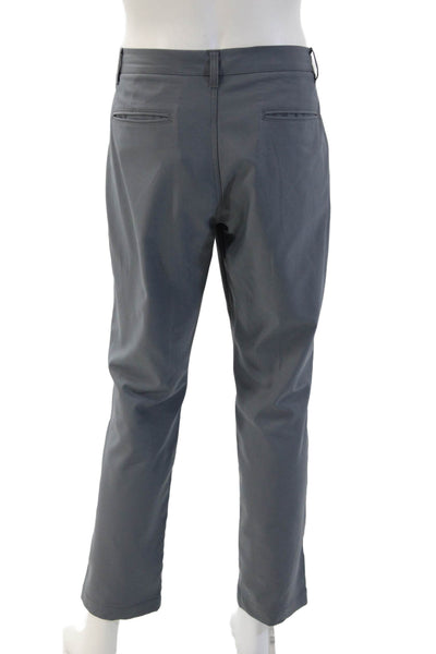 Bonobos Mens Chino Dress Pants Gray 100% Polyester Solid Fall Size 35