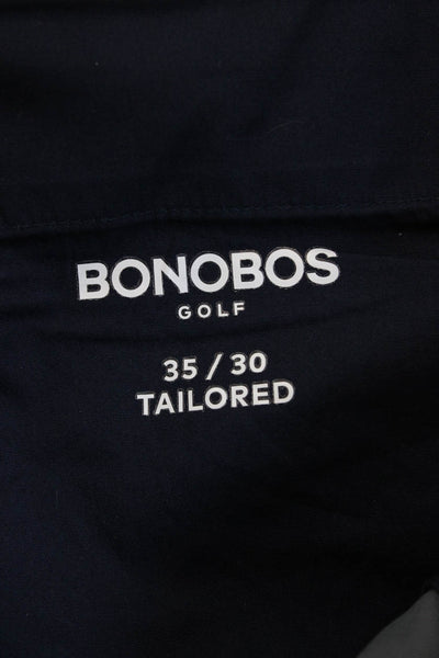 Bonobos Mens Chino Dress Pants Gray 100% Polyester Solid Fall Size 35