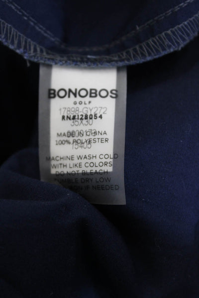 Bonobos Mens Chino Dress Pants Gray 100% Polyester Solid Fall Size 35