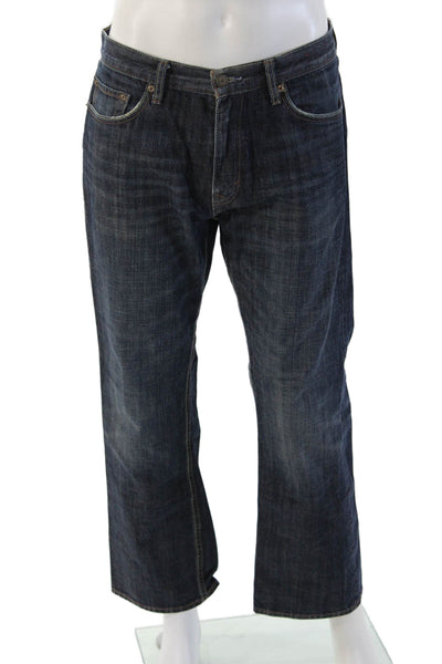 Banana Republic Mens Straight Dark Blue Cotton Jeans Size 33