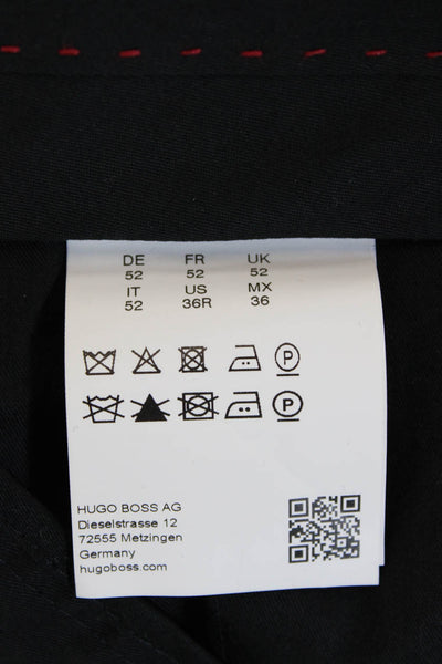 Hugo Hugo Boss Mens Dark Gray Ankle Dress Pants Virgin Wool Size 36