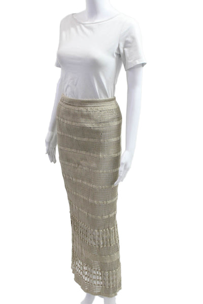 Peixoto Swim Womens Beige Maxi Straight Pencil Skirt Size S
