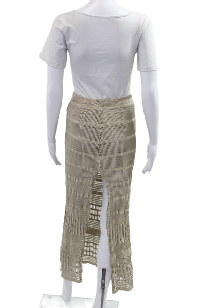 Peixoto Swim Womens Beige Maxi Straight Pencil Skirt Size S