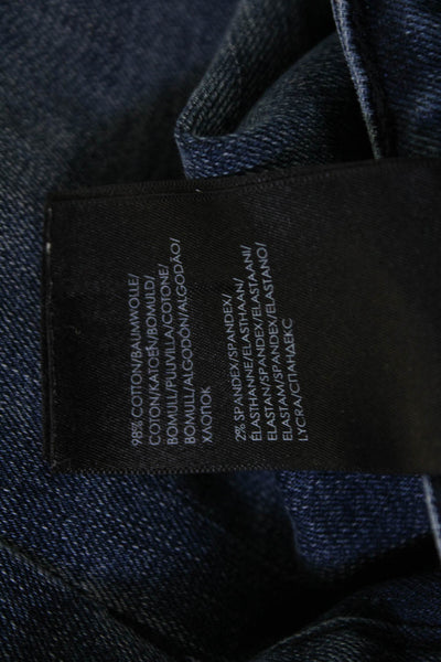 Liverpool Los Angeles Mens Straight Tapered Dark Blue Jeans Button Fly Size 34