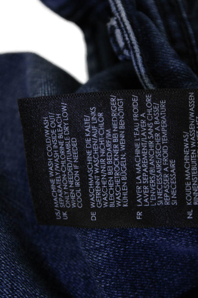 Liverpool Los Angeles Mens Straight Tapered Dark Blue Jeans Button Fly Size 34