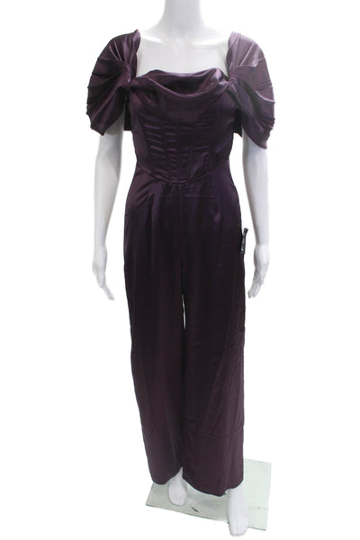 Lulus Women Jumpsuit Purple Sleeveless Square Neck Size XS
