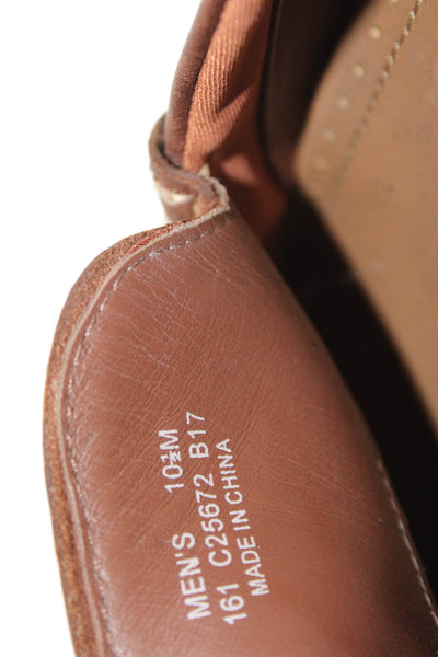 Cole Haan Mens Leather Contrast Stitch Casual Slip On Loafers Brown Size 11