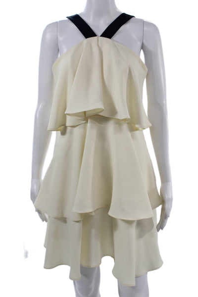 Rachel Zoe Womens Trapeze Swing Sleeveless Beige Dress Size 8