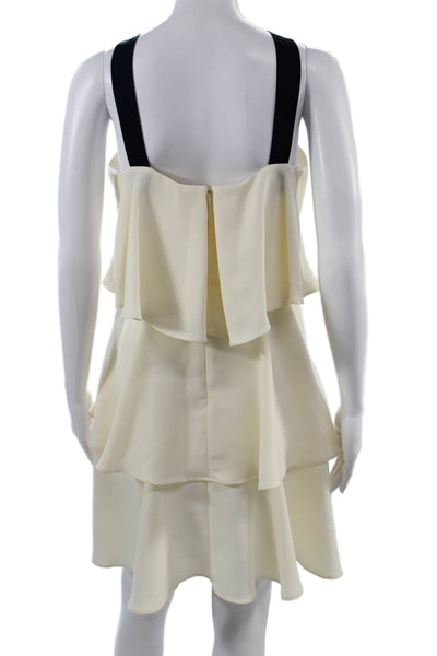 Rachel Zoe Womens Trapeze Swing Sleeveless Beige Dress Size 8