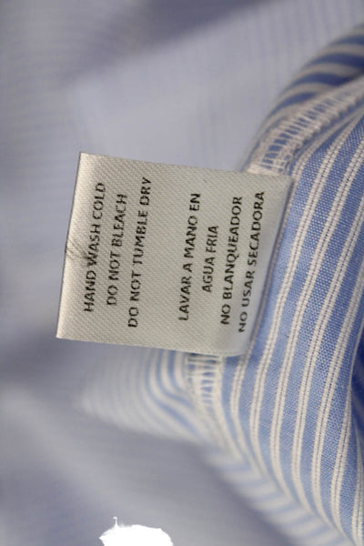 English Factory Women Shift Shirt Dress Light Blue Striped Sleeveless Size S