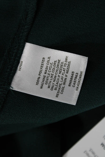 Halogen Womens Basic Sleeveless Tank Green Cotton Round Neck Size S
