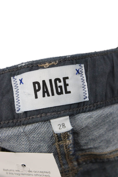 Paige Women Cropped Ankle Dark Blue High Rise Jeans Size 28