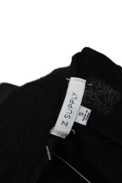 Z Supply Womens Jogger Sweatpants Black Drawstring Size S