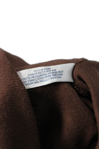 Splendid Women Basic Tank Brown Pima Cotton Modal Round Neck Size XS