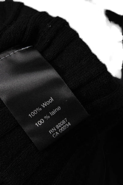 Saks Fifth Avenue Women Crewneck Pullover Sweater Black Wool Size XS