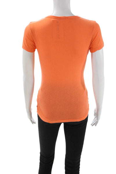 Standard James Perse Women Orange Cotton Crewneck Tee Size 1