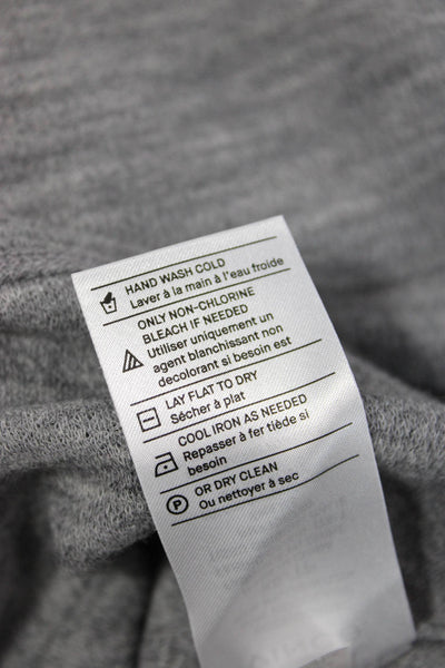 Vince Unisex Gray Wool Blend Mock Neck Pullover Long Sleeve Size XS