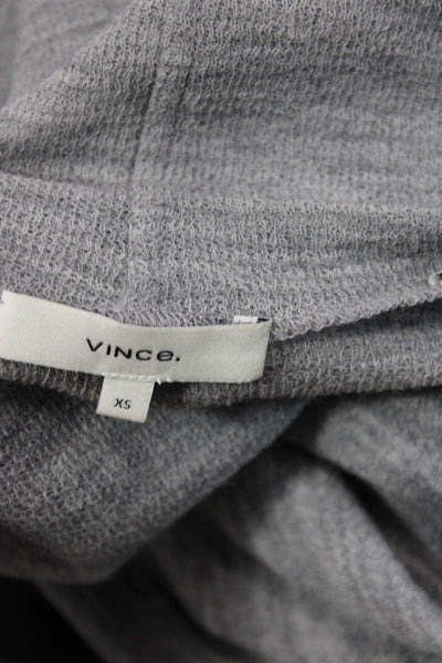 Vince Unisex Gray Wool Blend Mock Neck Pullover Long Sleeve Size XS