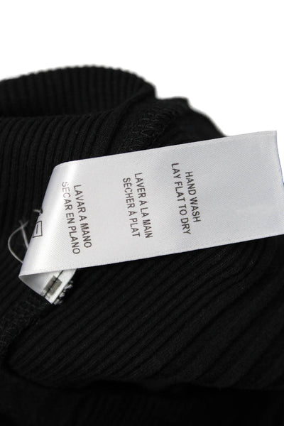 Frame Shirt Women Black Crewneck Long Sleeve Top Supima Modal Spandex Size S