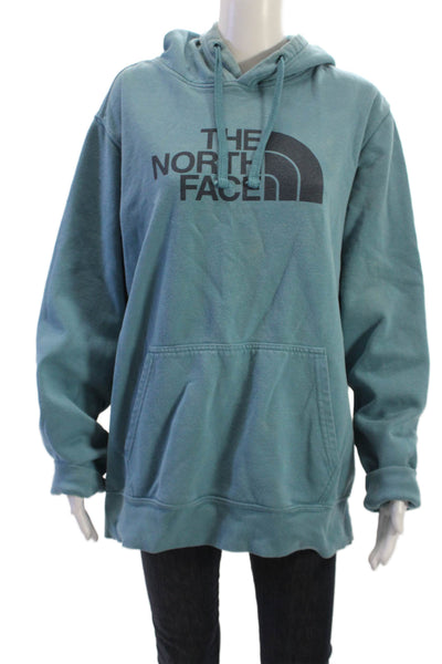 The North Face Unisex Pullover Hoodie Blue Graphic Long Sleeve Size XL