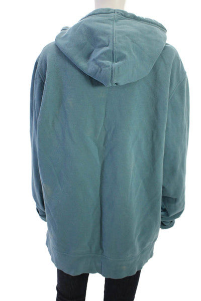 The North Face Unisex Pullover Hoodie Blue Graphic Long Sleeve Size XL