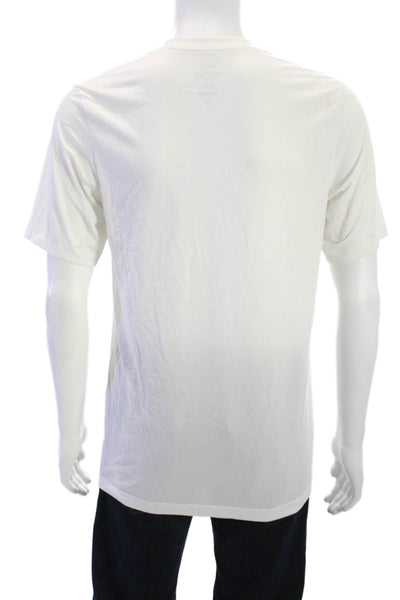 Nike Mens White Sports T-Shirt Short Sleeve Crew Neck 100% Polyester Size M