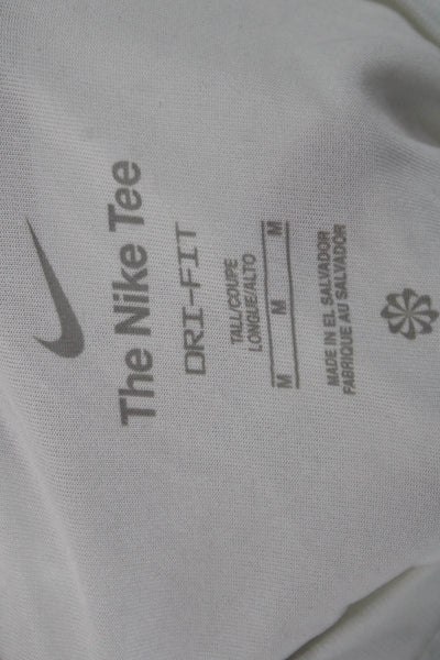 Nike Mens White Sports T-Shirt Short Sleeve Crew Neck 100% Polyester Size M