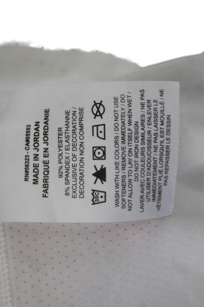 Nike Mens White Short Sleeve Sports T Shirt Crew Neck Polyester Spandex Size M