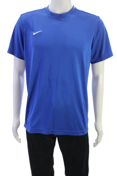 Nike Mens Blue Short Sleeve Crew Neck Polyester T-Shirt Size L