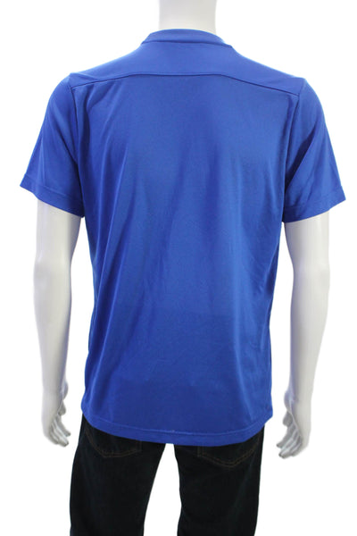 Nike Mens Blue Short Sleeve Crew Neck Polyester T-Shirt Size L