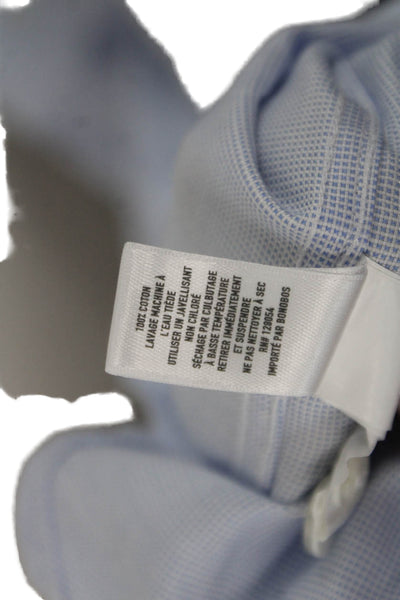 Bonobos Men Point Collar Long Sleeve Cotton Light Blue Dress Shirt Size L