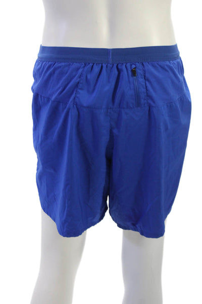 Nike Mens Sweat Shorts Blue Drawstring 100% Polyester Sports Size XL
