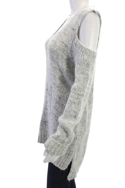Michael Michael Kors Women Pullover Sweater Gray V-Neck Size L